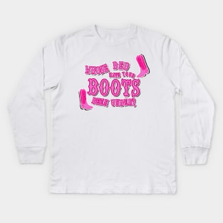 Shania Twain Pink Cowgirl Aesthetic Kids Long Sleeve T-Shirt